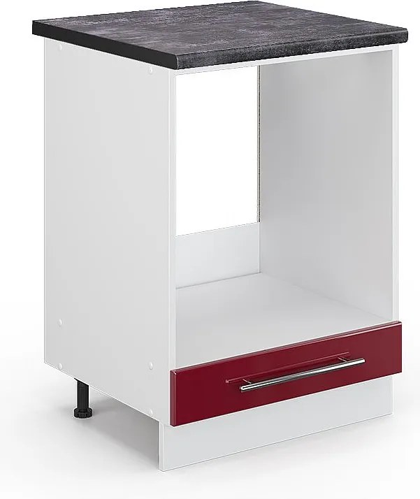 Szafka kuchenna bordowa czerwień wysoki połysk 60x60x82 fame-line