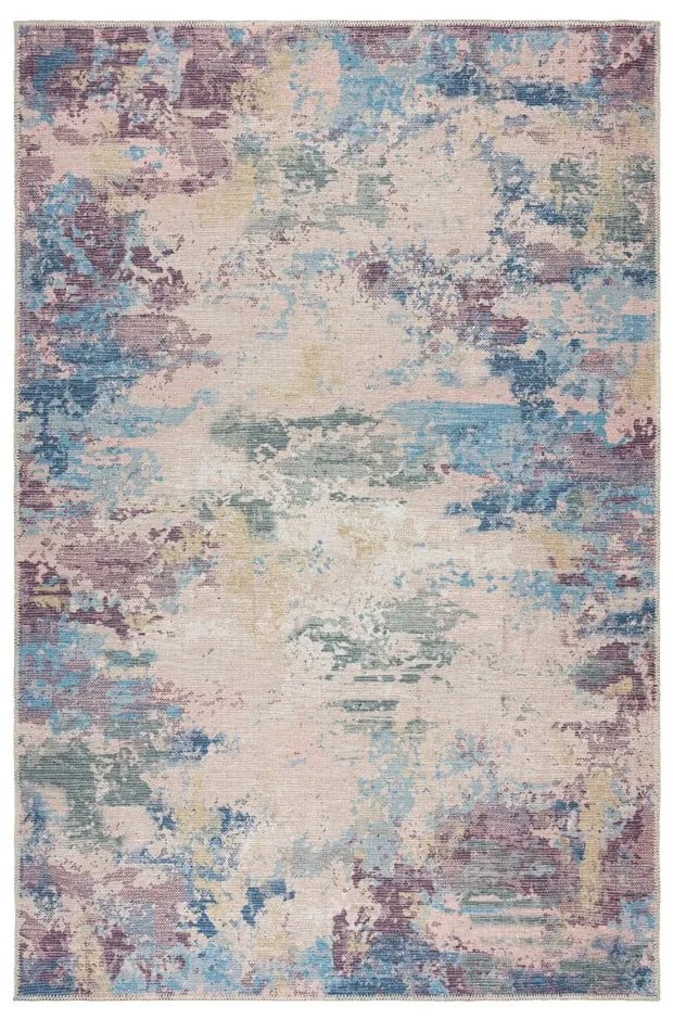 Niebiesko-fioletowy dywan z mieszanki włókien z recyklingu odpowiedni do prania 160x230 cm Reid – Flair Rugs