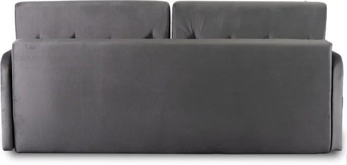 Sofa Rozkładana z Funkcją Spania VIVO Dwuosobowa Szara Glamour do Salonu