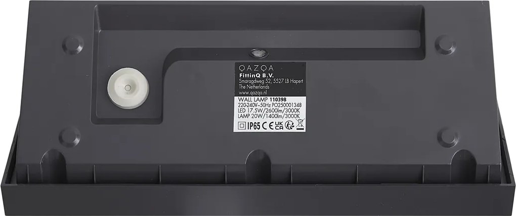 Nowoczesna lampa ścienna zewnętrzna ciemnoszara z LED IP65 z czujnikiem ruchu - Marek