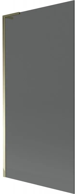 Mexen Next L parawan nawannowy 1-skrzydłowy 90 x 150 cm, grafit, złoty - 895-090-000-03-40-50
