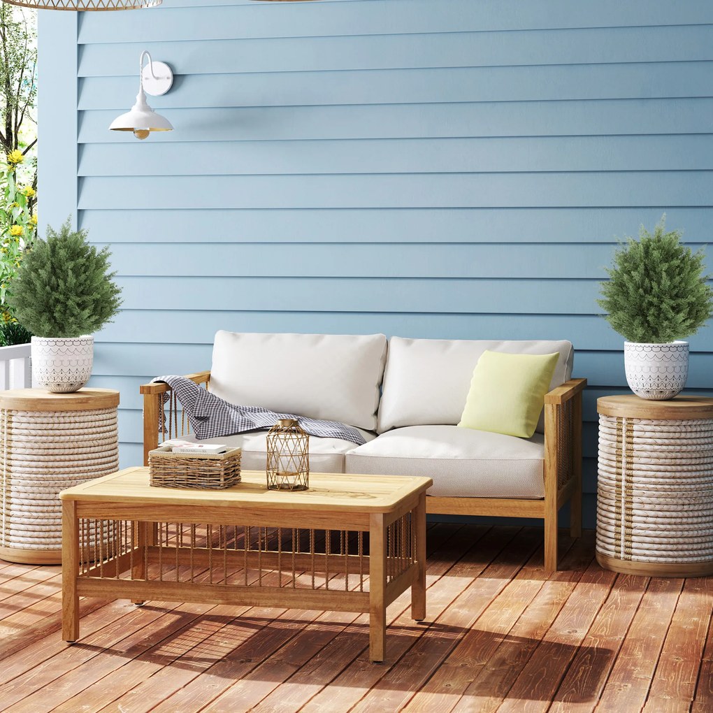 HOMCOM Zestaw 2 szt. sztuczne rośliny, odporna na UV sztuczna zypresa z 387 liśćmi i kołkiem do ziemi, Ø40 x 60H cm, zielony