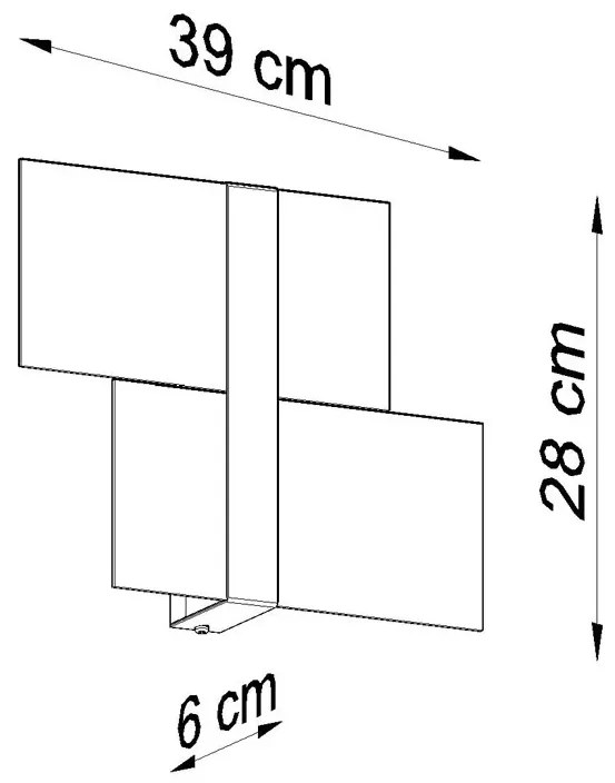 Biały nowoczesny szklany kinkiet - S491 M5-G44