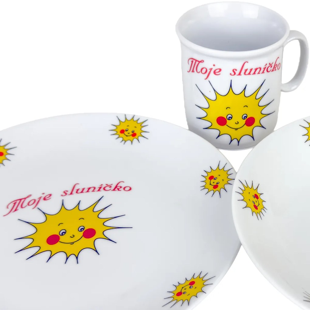 Thun 3-częściowy zestaw obiadowy dla dzieciSluníčko