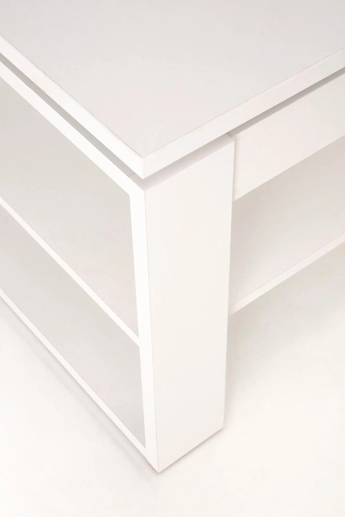 Rozkładany ławo-stół, podnoszony blat, biała 120/65-92/50-72 cm BETTY