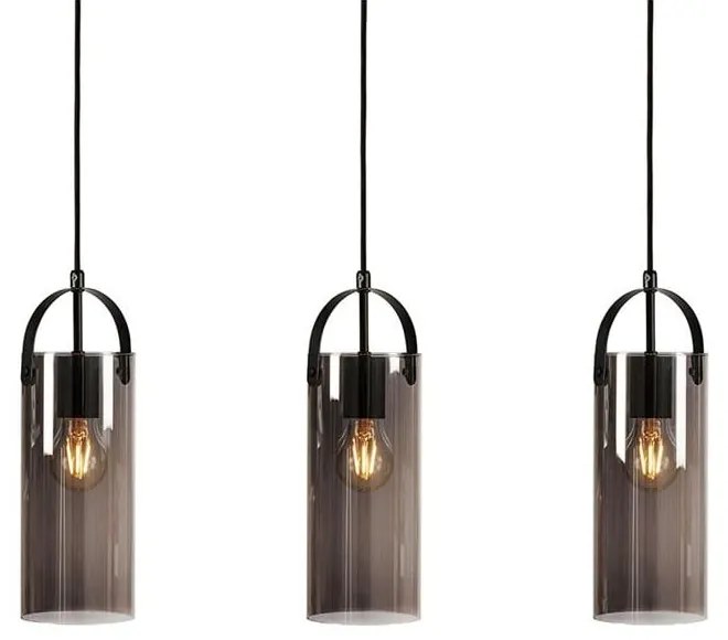 Czarna lampa wisząca Markslöjd Glory, 3 żarówki