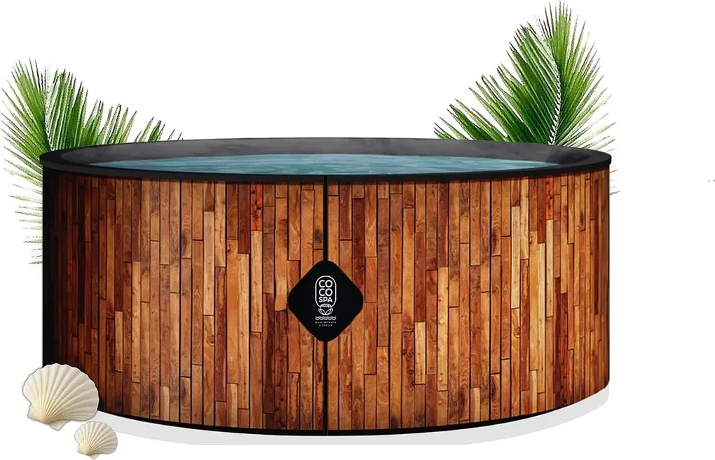 Coco Bain Basen St Tropez - Naziemny 180 cm Średnicy - 1200 L - Imitacja Drewna