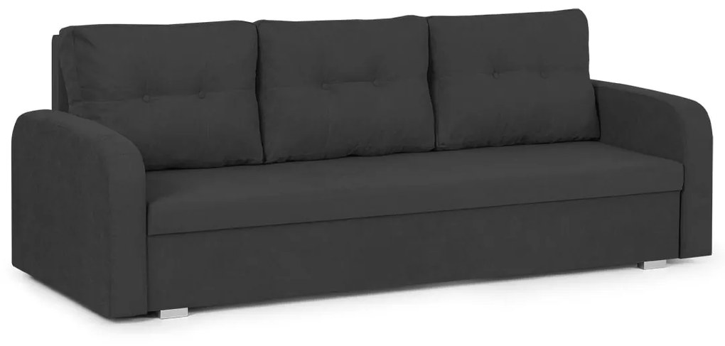 Kanapa sofa 3 os z funkcją spania BERLIN Czarny