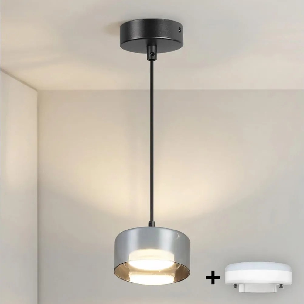 Brilagi - LED Lampa wisząca na lince AURA LUX 1xGX53/30W/230V czarna/przydymiona