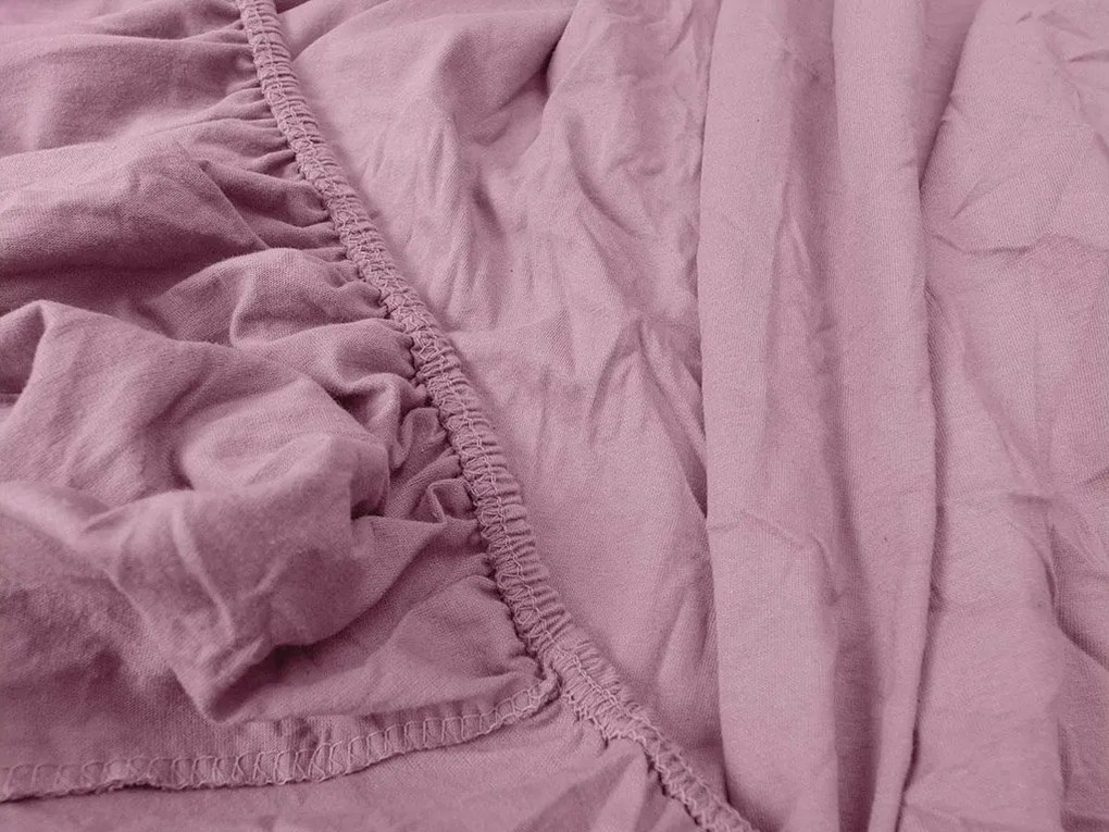 PrzytulneMieszkanie.pl Jersey prześcieradło do dziecięcego łóżeczka różowe 70 x 140 cm