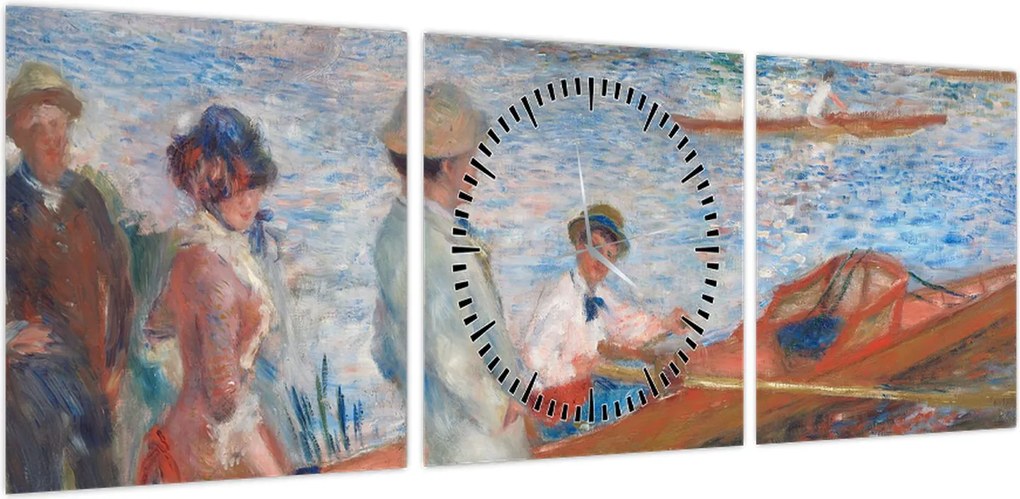 Obraz - Auguste Renoir, Oarsmen at Chatou, reprodukcje (z zegarem) (90x30 cm)