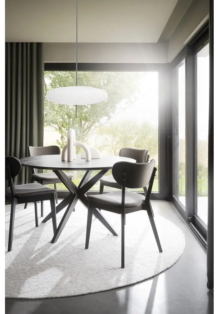 Okrągły stół z blatem w dekorze dębu 120x120 cm Calverton – Rowico