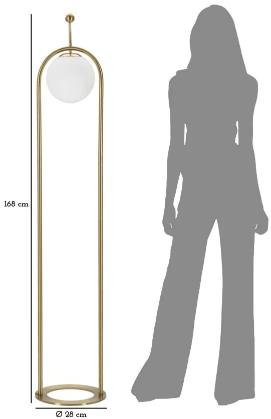 Lampa podłogowa GLAMY ARC, 168 cm