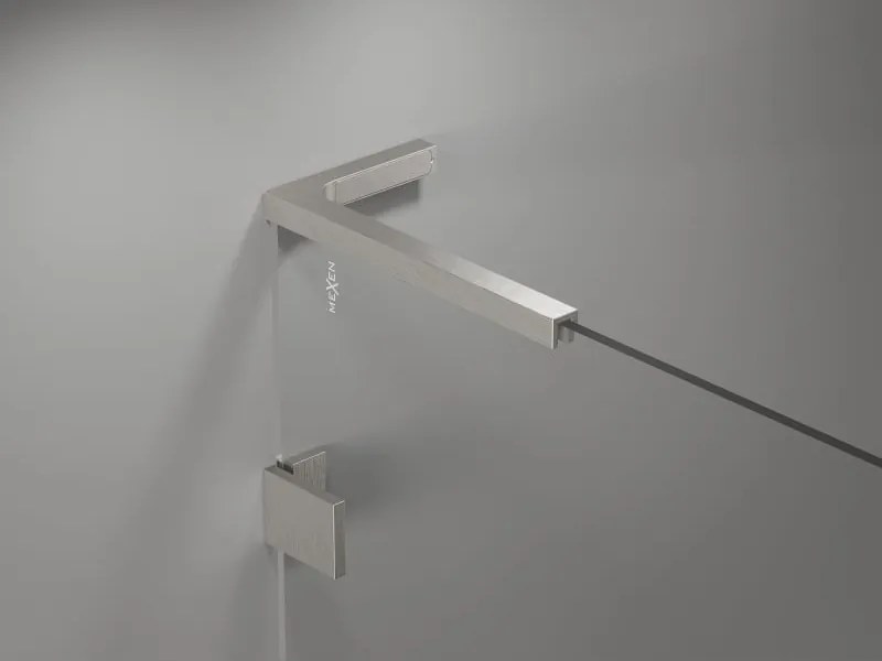 Mexen Lunar L ścianka prysznicowa Walk-in prawa 70 x 200 cm, transparent 8 mm, nikiel szczotkowany - 830L-070-000-97-00-P