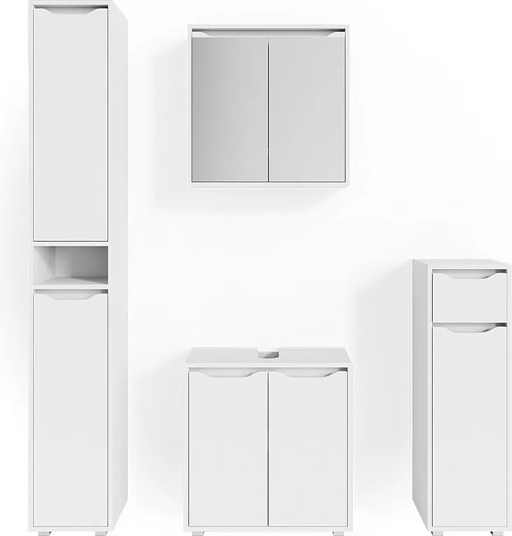 Zestaw mebli łazienkowych biały 60x30x62 ruben