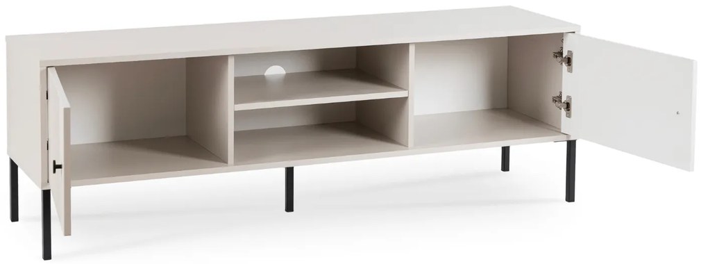 Szafka RTV do Salonu SOFT 154 cm Kaszmir Ryflowana Nowoczesna