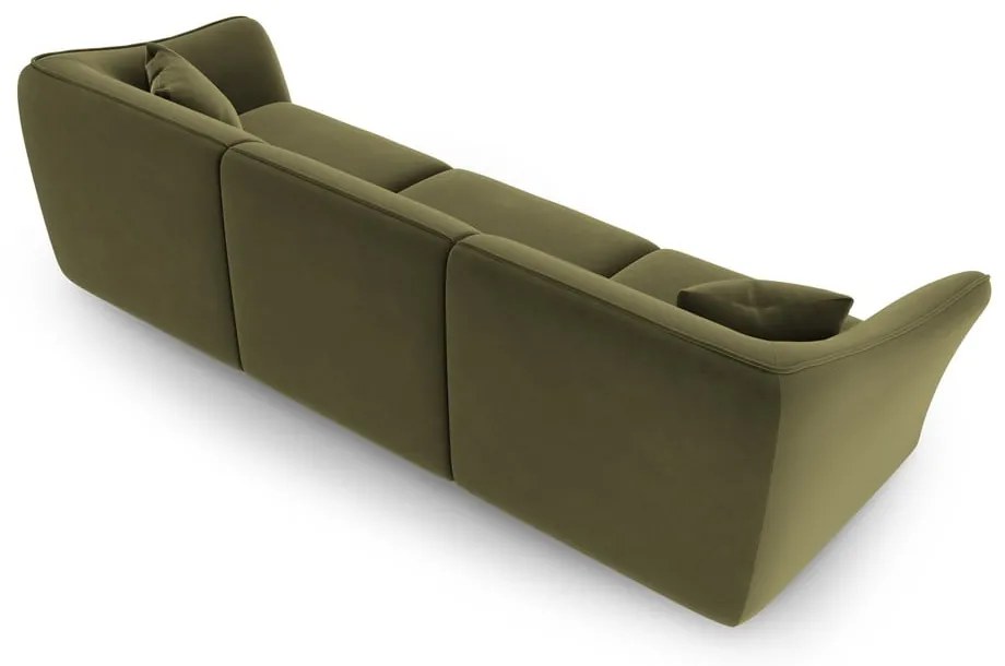 Zielona aksamitna sofa 292 cm Tokyo – Cosmopolitan Design