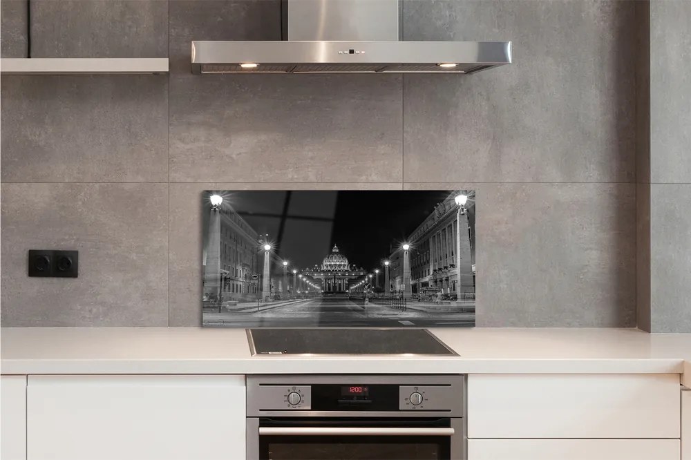 Szkło do Kuchni na Ścianę Droga do Zabytkowej Kaplicy