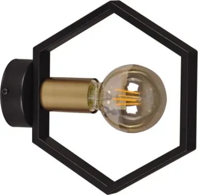 Czarny geometryczny kinkiet loftowy - 4X S527 L5-L80