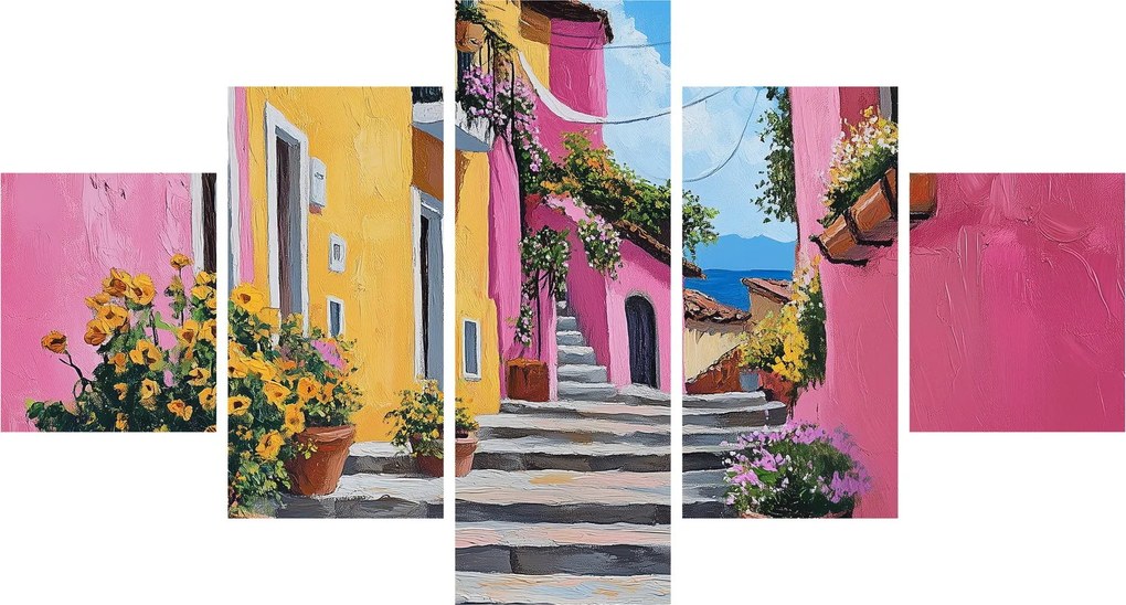 Obraz - Różowa uliczka (125x70 cm)