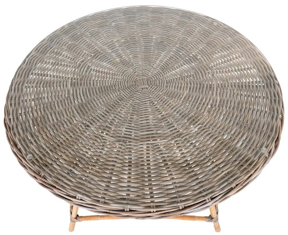 Rattanowy okrągły stół ogrodowy ø 120 cm Larisa – House Nordic