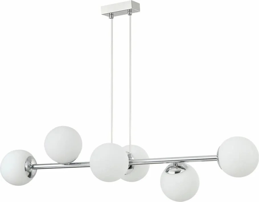 Żyrandol na przewodzie MADDIE 6xE14/5W/230V chrom błyszczący