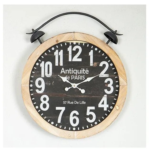 Zegar ścienny 1xAA śr. 50 cm beżowy/czarny