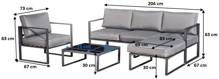 Zestaw mebli ogrodowych narożnik Mostrare, biały