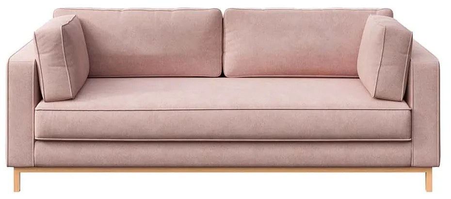 Jasnoróżowa aksamitna sofa 222 cm Celerio – Ame Yens