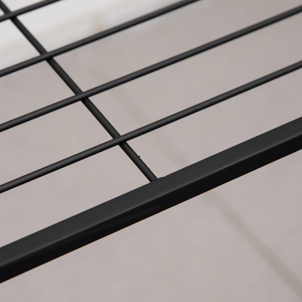 Outsunny Regał na kwiaty 3-poziomy Metalowy stojak na rośliny Do wnętrz i ogrodu Czarny 95x63x72cm | Aosom PL