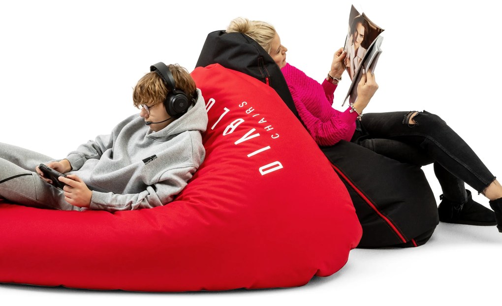 Pufa gamingowa Diablo Chairs, czerwona