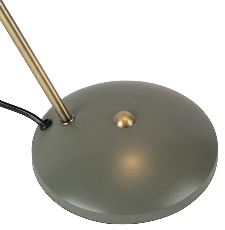 Lampa stołowa w stylu Retro zielona z brązem - Milou Nowoczesny Oswietlenie wewnetrzne