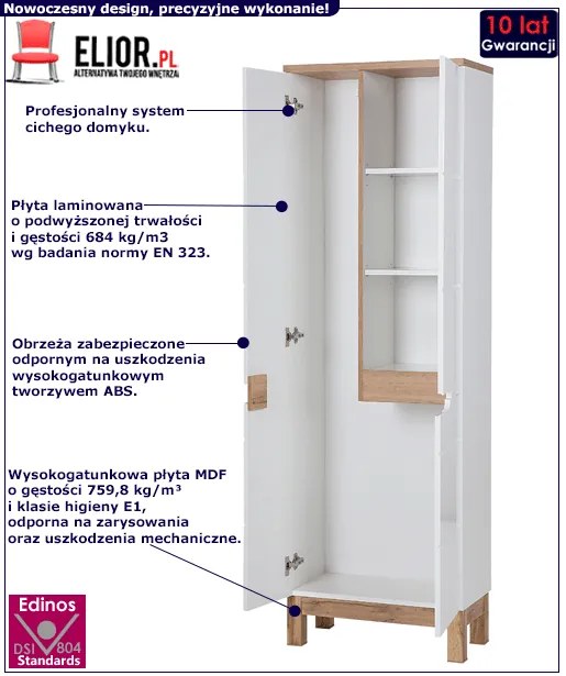 Szafka łazienkowa z miejscem na mopa Z9-D46