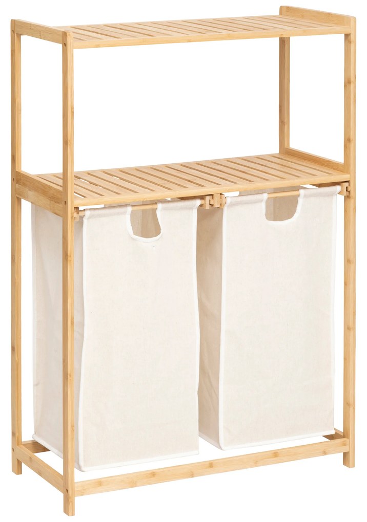 Regał bambusowy z koszem na pranie TIDY BOX, 72 x 33 x 109 cm