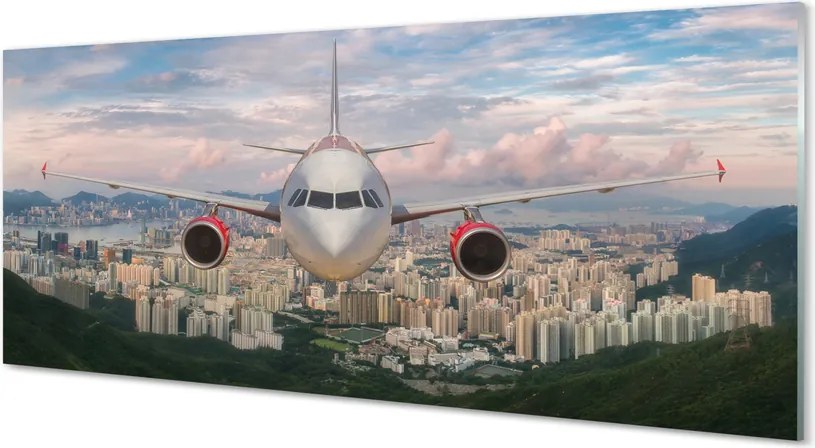 Panel nad Blat Kuchenny Samolot nad Miastem i Górami