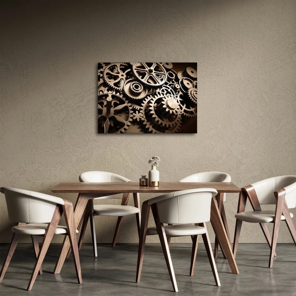 Obraz - Części zegara (70x50 cm)
