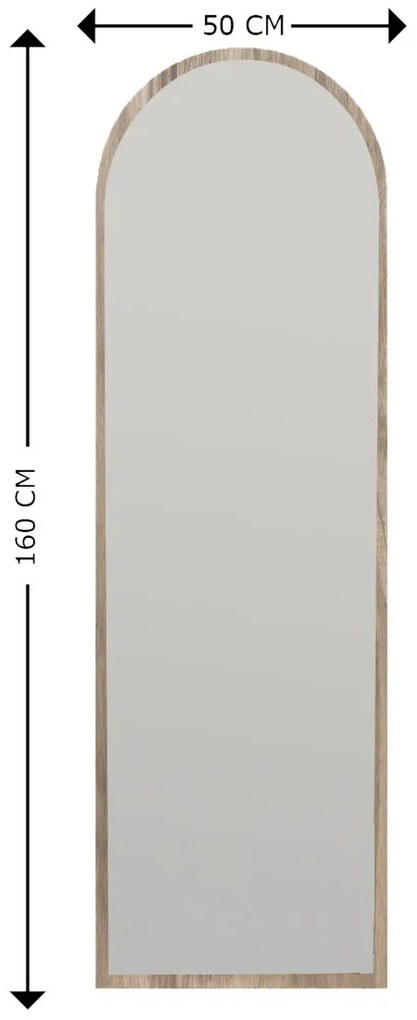 Lustro Emma Walnut 50 x 160 cm