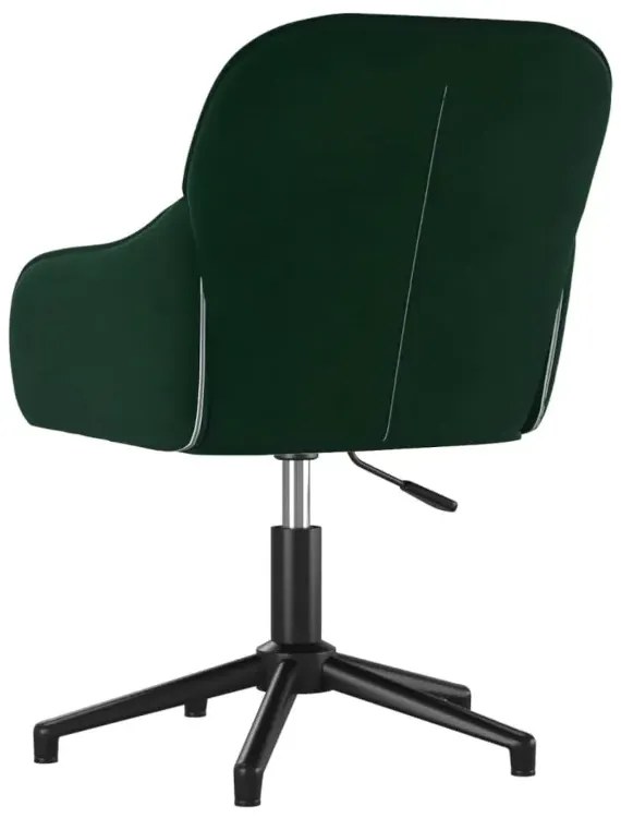Ciemnozielone obrotowe krzesło biurowe bez kółek R4-E91