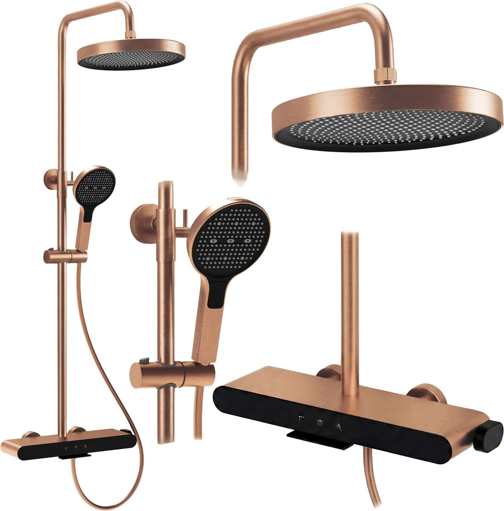 Zestaw Prysznicowy REA Farel Miedź Szczotkowana