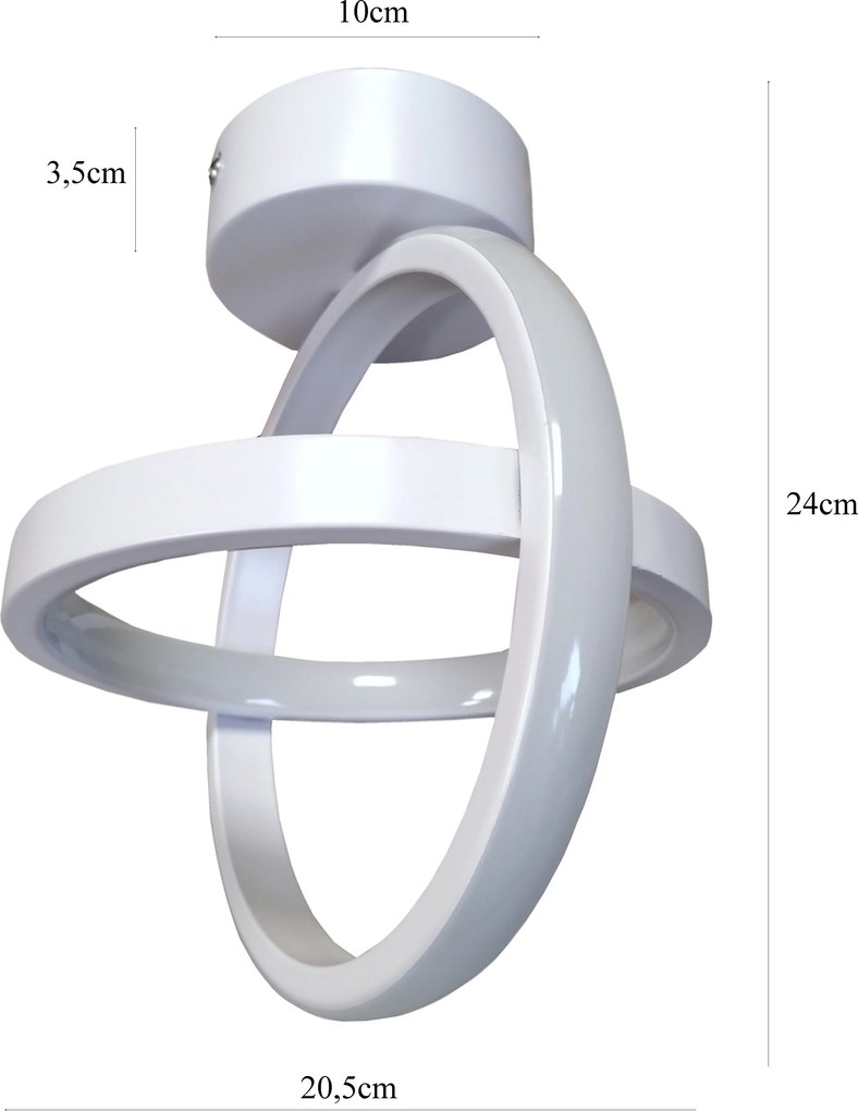 Plafon lampa LED sufitowa geometryczna metalowa AT71-2SL-Biała