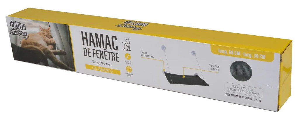 Hamak dla kota do zamontowania na oknie