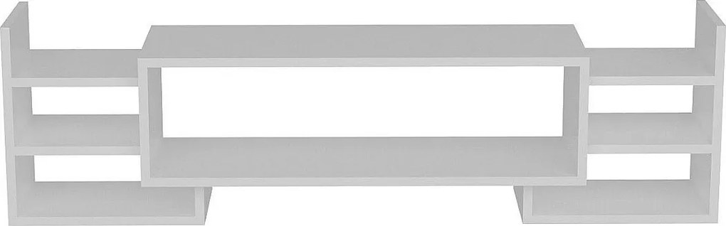 Stojak pod TV – 115 cm szerokości – Biały – Melamina