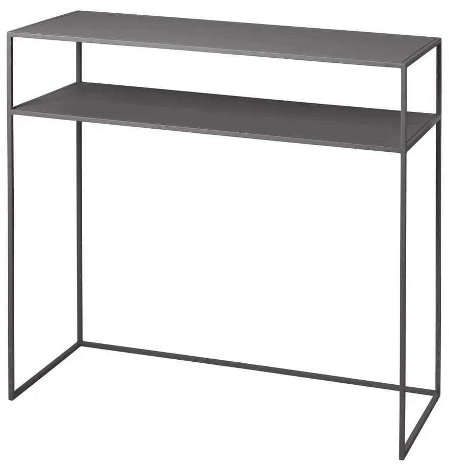 Ciemnoszara metalowa konsola 35x85 cm Fera – Blomus