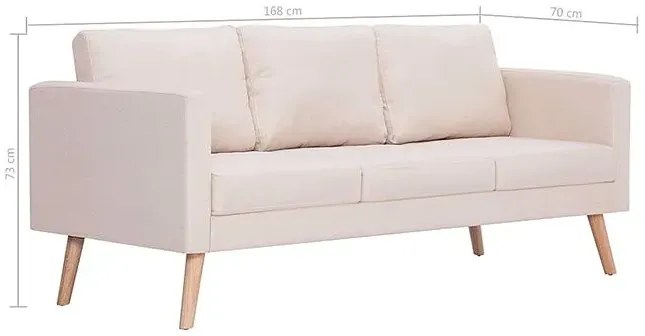 Trzyosobowa kremowa kanapa - Imex 3X