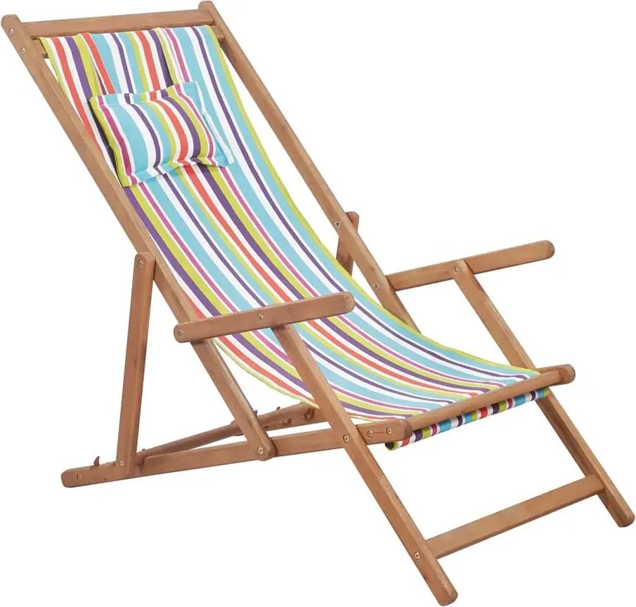 Wielokolorowy składany leżak plażowy T7-L39
