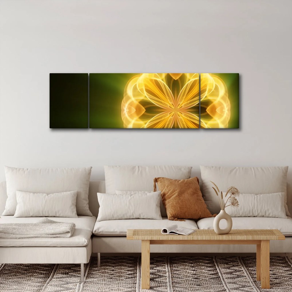 Obraz żółtego kwiatu (170x50 cm)