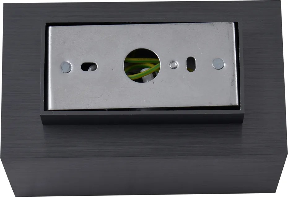 Nowoczesny kinkiet w kolorze metalu pistoletowego, kwadratowy, 2-punktowy GU10 50mm - Sandy