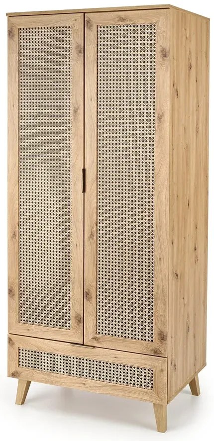 Szafa uchylna dwudrzwiowa w stylu rustykalnym H7-A51