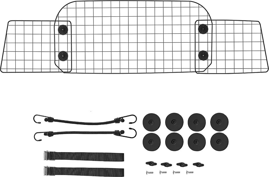 Regulowany Pałąk Bezpieczeństwa dla Psów SucceBuy Bramka Zabezpieczająca dla Psa - 89.9 cm do 153.9 cm Regulowana do Ciężarówek i SUV-ów