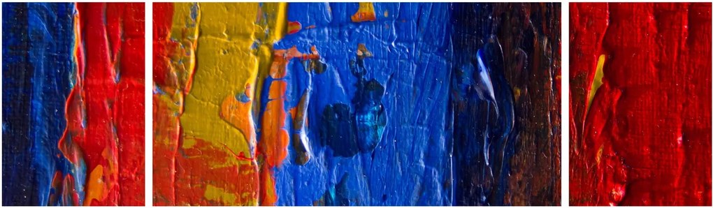 Obraz malarskich kolorów (170x50 cm)